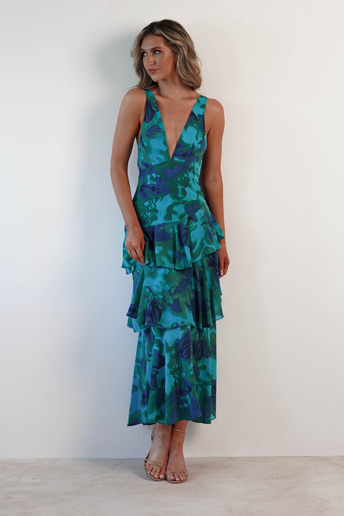 Merel™ | Bloemen Maxi-jurk