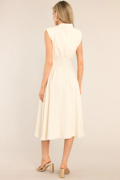 Lara™ | Elegante midi-jurk met ritssluiting en split