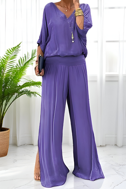Hennie™ | Elegante Jumpsuit met Wijde Pijpen