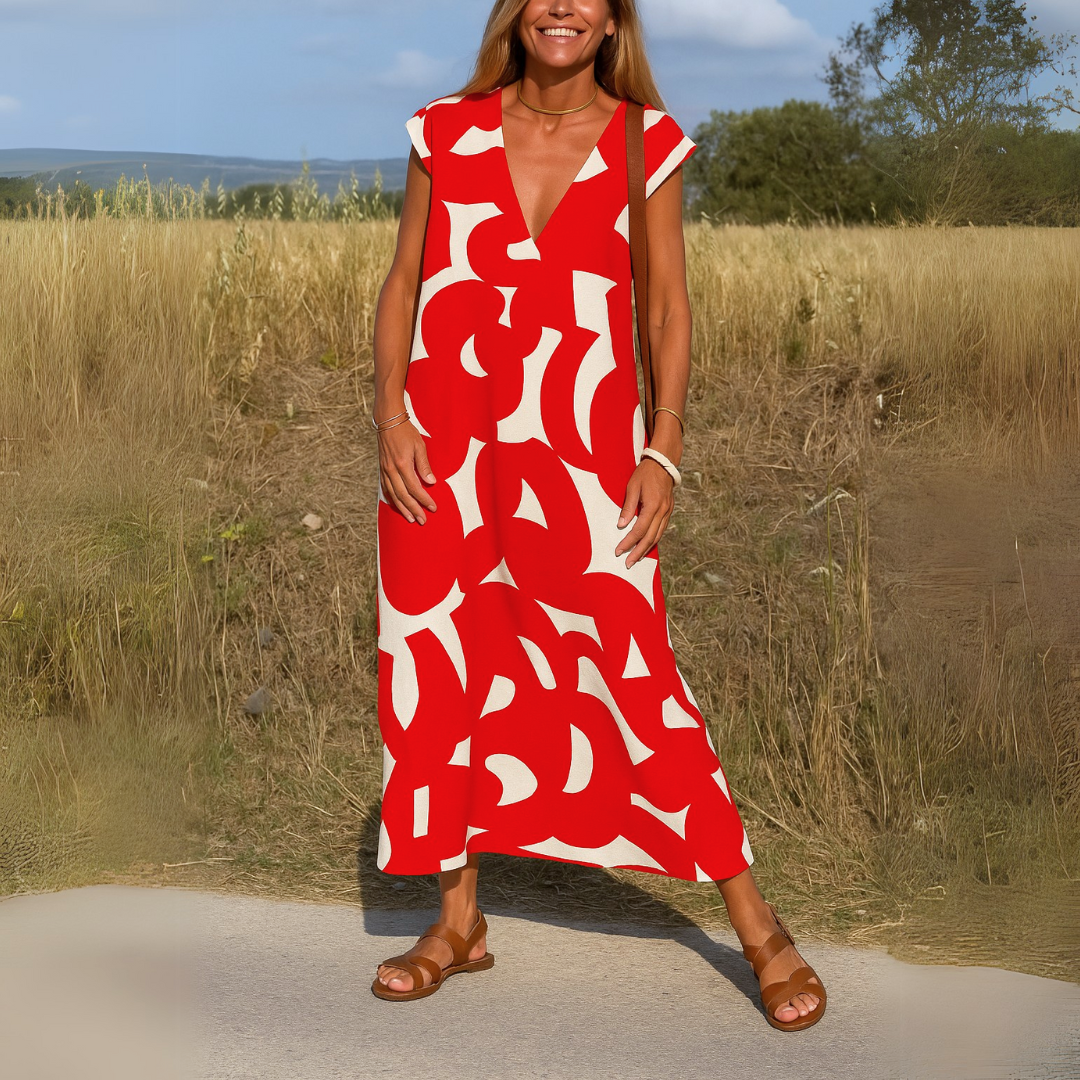 Valérie™ | Zomerjurk met V-hals