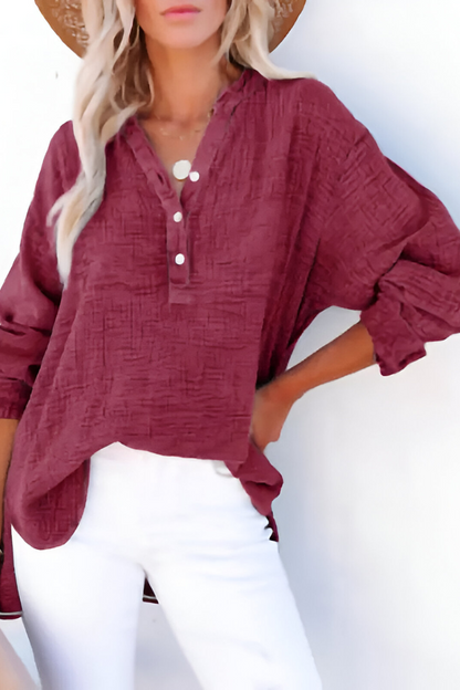 Luzia™ | Comfortabele katoenen blouse met verfijnde afwerking