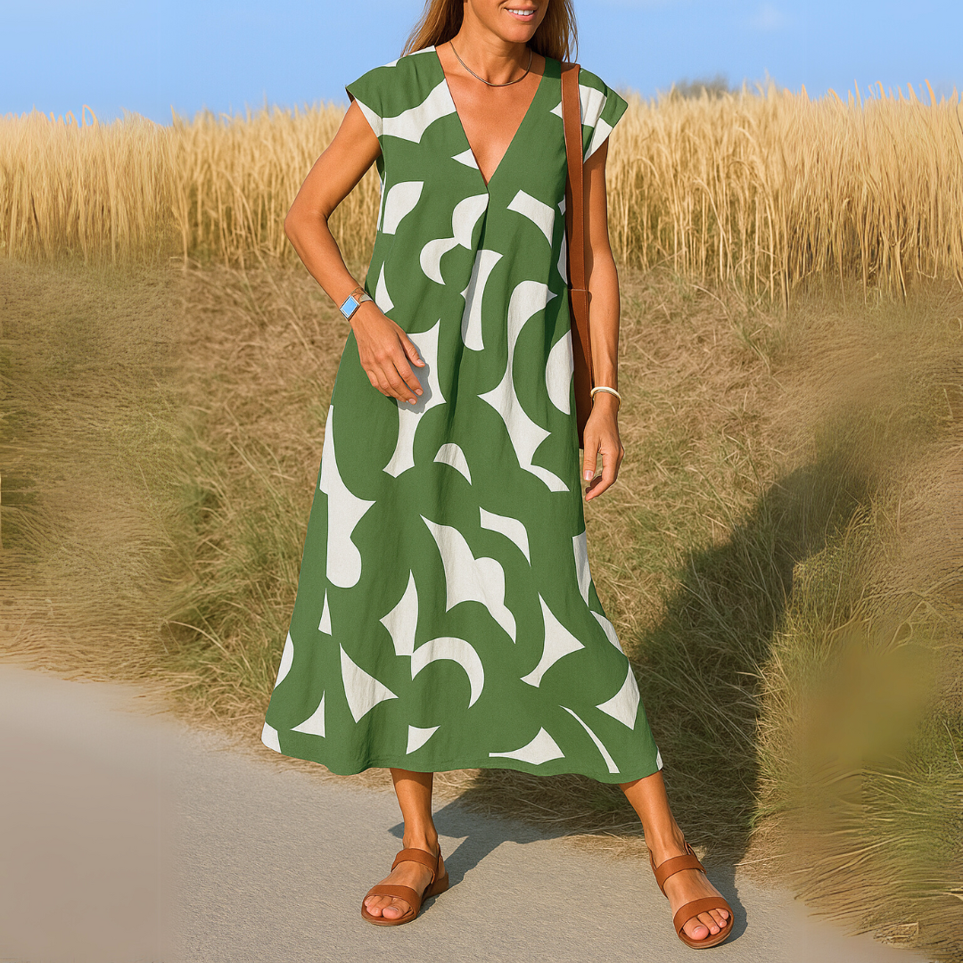 Valérie™ | Zomerjurk met V-hals