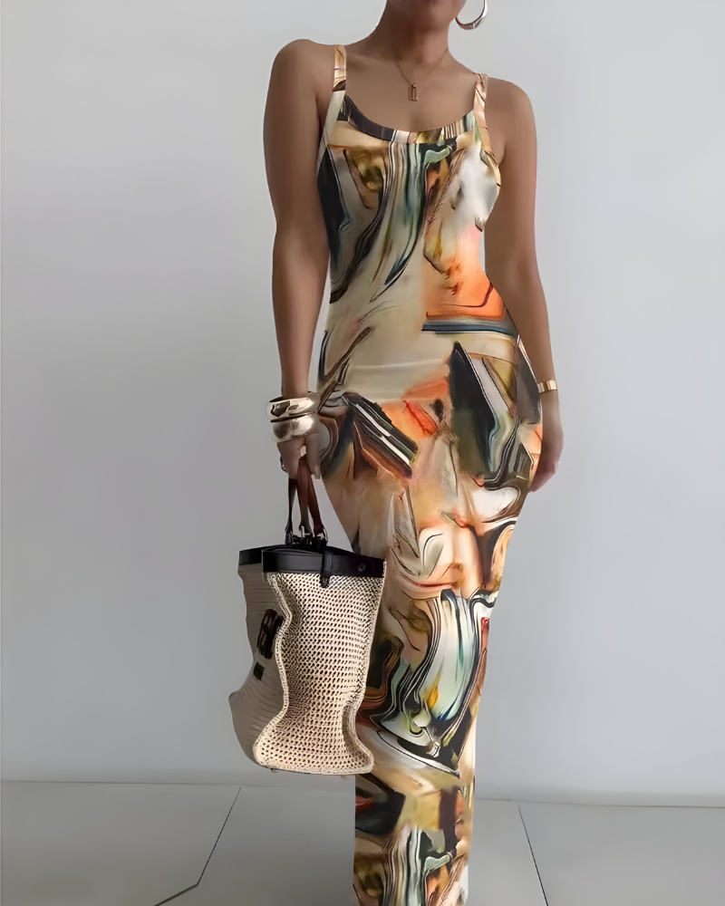 Nina™ | Elegante bodycon maxi-jurk met stretch