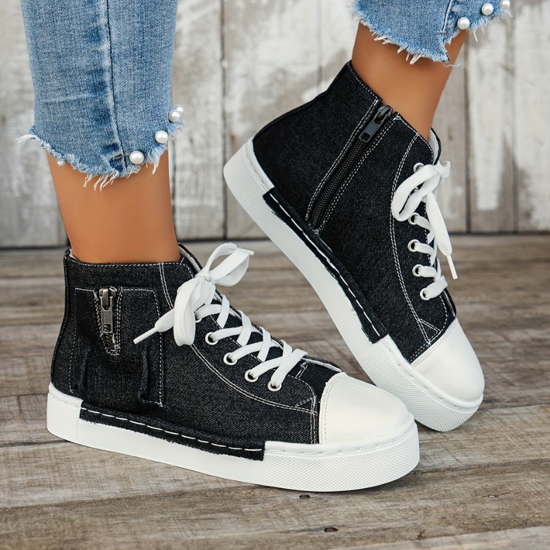 Olivia™ | Orthopedische Hoge Sneakers met spijkerstof