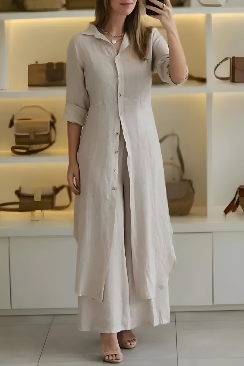 Marta™ | Luchtige Zomerset van Linnen