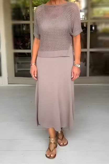 Lieke™ | Zomerse Jurk Met Gebreide Top