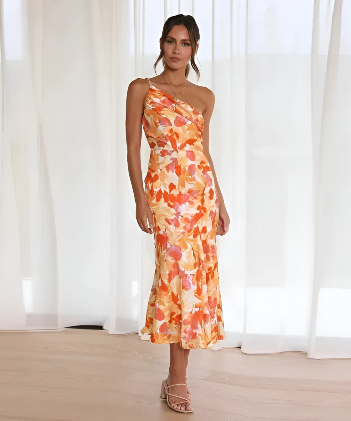 Laura™ | One-Shoulder Bloemenjurk