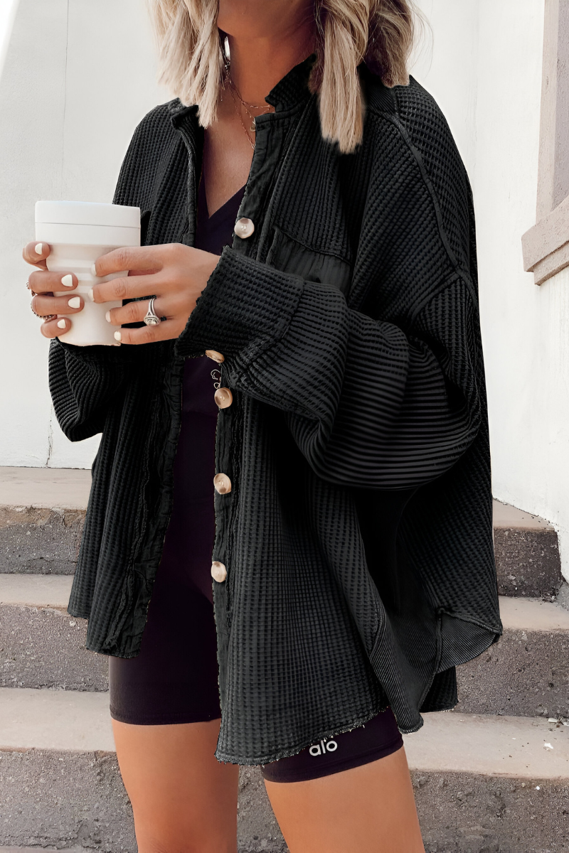 Mila™ | Zachte Gebreide Cardigan met Wafelstructuur