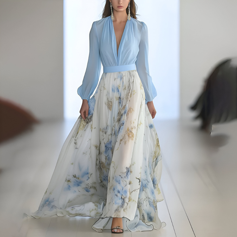 Tess™ | Lange Jurk met Bloemenprint