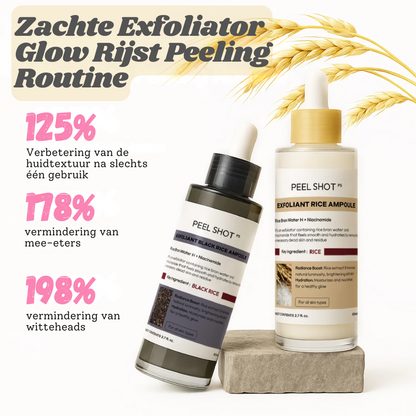 Peelshot™ | Duo Rijst Exfoliant Voor Stralende En Zuivere Huid