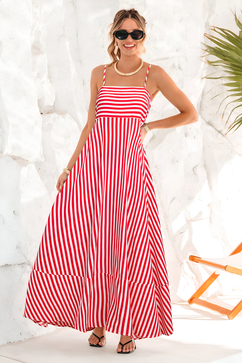 Tess™ | Zomerse Gestreepte Maxi Jurk