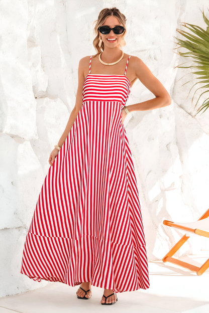 Tess™ | Zomerse Gestreepte Maxi Jurk