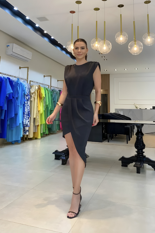 Floortje™ | Elegante Jurk met Zijsplit