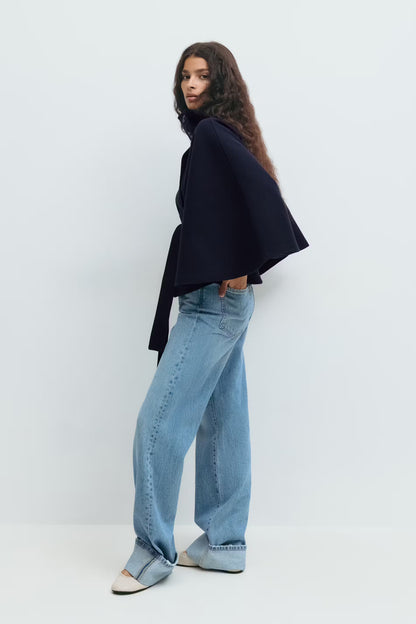 Aurora™ | Elegante Wolmix Cape met Ceintuur