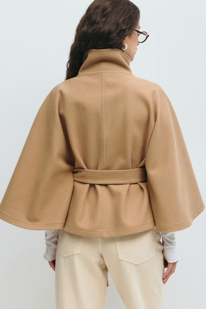 Aurora™ | Elegante Wolmix Cape met Ceintuur