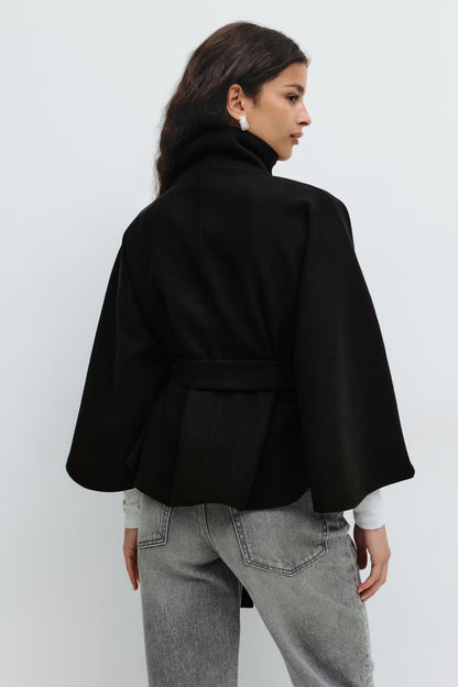 Aurora™ | Elegante Wolmix Cape met Ceintuur