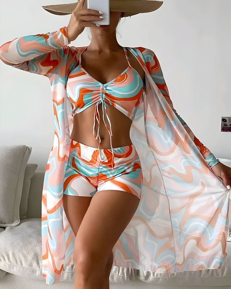 Noëlle™ | Stijlvolle Drie-Delige Bikini Set