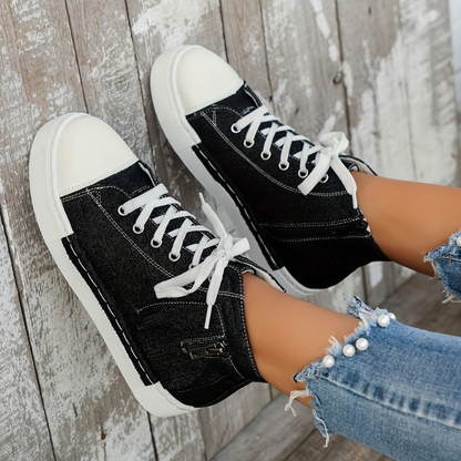 Olivia™ | Orthopedische Hoge Sneakers met spijkerstof