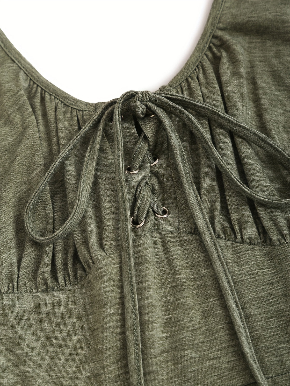 Jade™ | Casual jurk met striksluiting en ronde hals