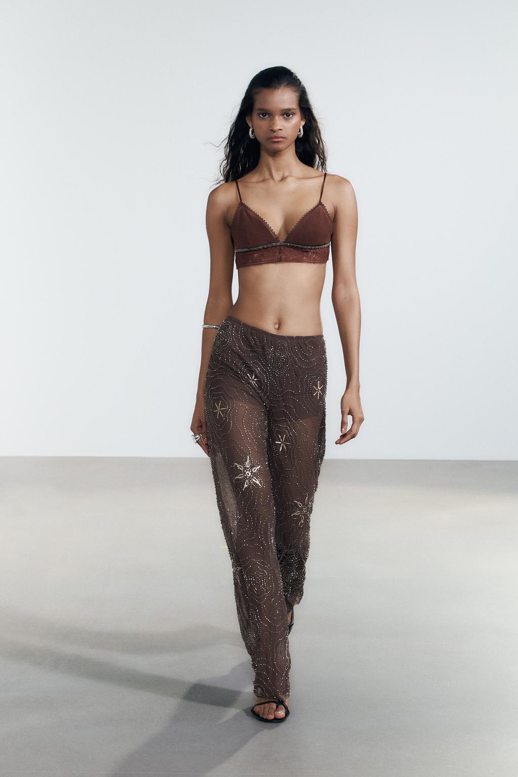 Lydia™ | Kralen Mesh Broek met Kristallen