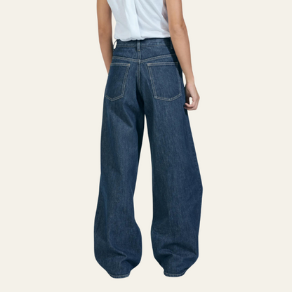 Noor™ | Trendy Twist Jeans met High Waist & Relaxte Pijpen