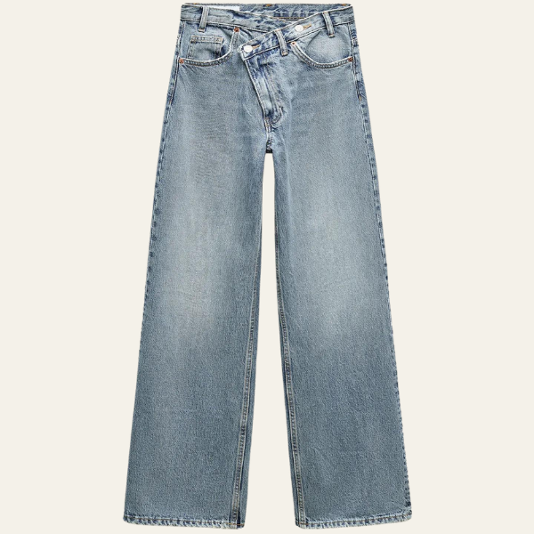 Noor™ | Trendy Twist Jeans met High Waist & Relaxte Pijpen