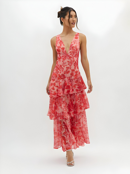 Heleen™ | Maxi Jurk met Bandjes en Ruches