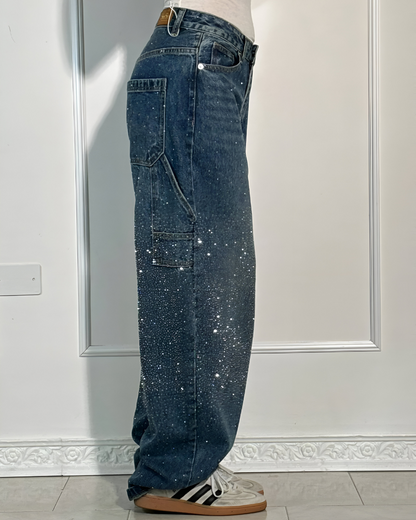 Loua™ | Denim Jeans met Sterrenstof