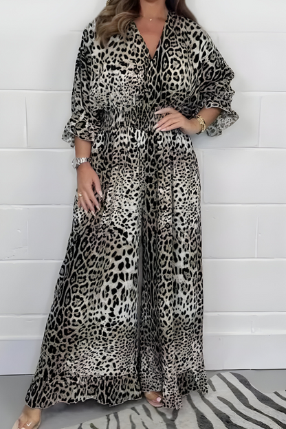 Merel™ | Luipaardprint Casual Loose Jumpsuit