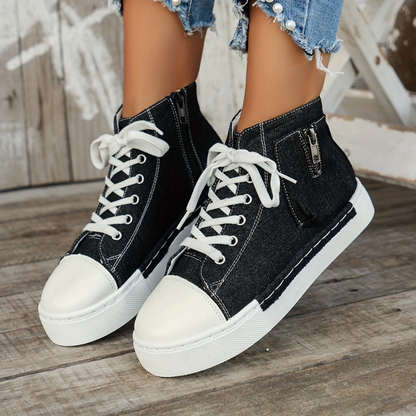 Olivia™ | Orthopedische Hoge Sneakers met spijkerstof