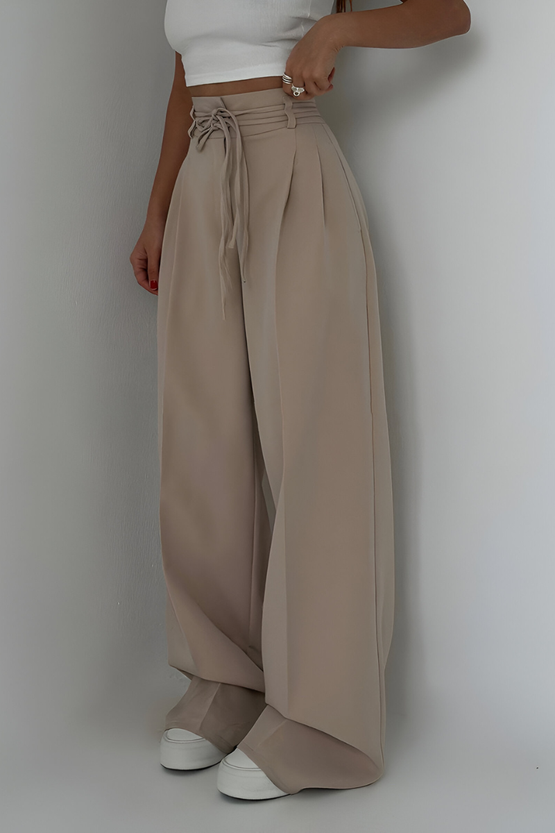 Charlotte™ | Hoge Taille Wijde Pijpen Broek