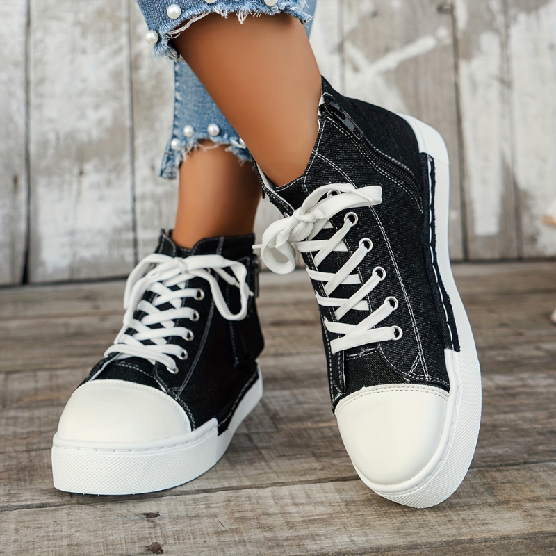 Olivia™ | Orthopedische Hoge Sneakers met spijkerstof