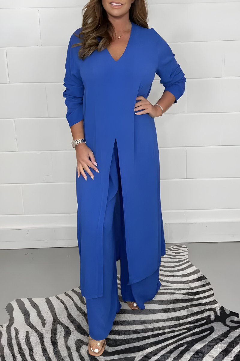 Michelle™ | Korte mouwen top + wijde broek