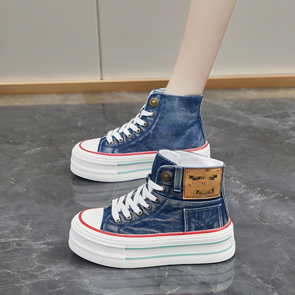 Linde™ | Orthopedische Hoge Sneakers met spijkerstof