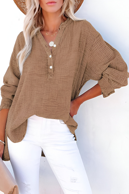 Luzia™ | Comfortabele katoenen blouse met verfijnde afwerking