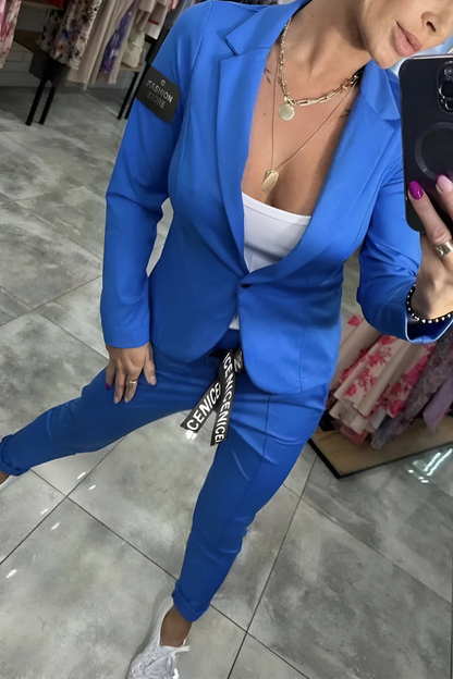Mirella™ | Stijlvol Tweedelig Blazerpak met Broek