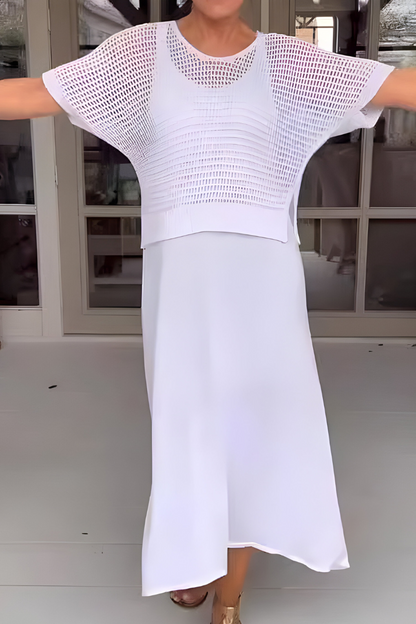Lieke™ | Zomerse Jurk Met Gebreide Top