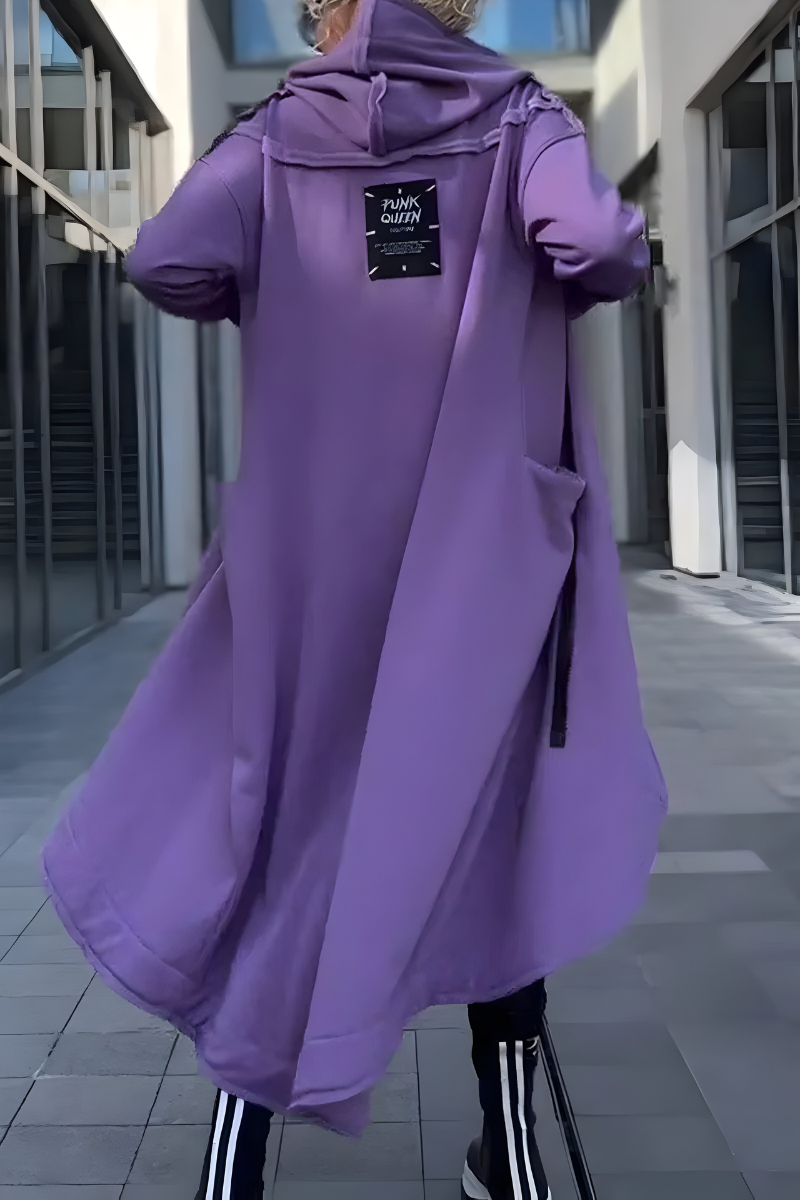 Estelle™ | Lange Hoodie Jurk met Ritssluiting