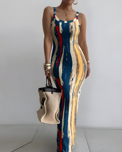 Nina™ | Elegante bodycon maxi-jurk met stretch