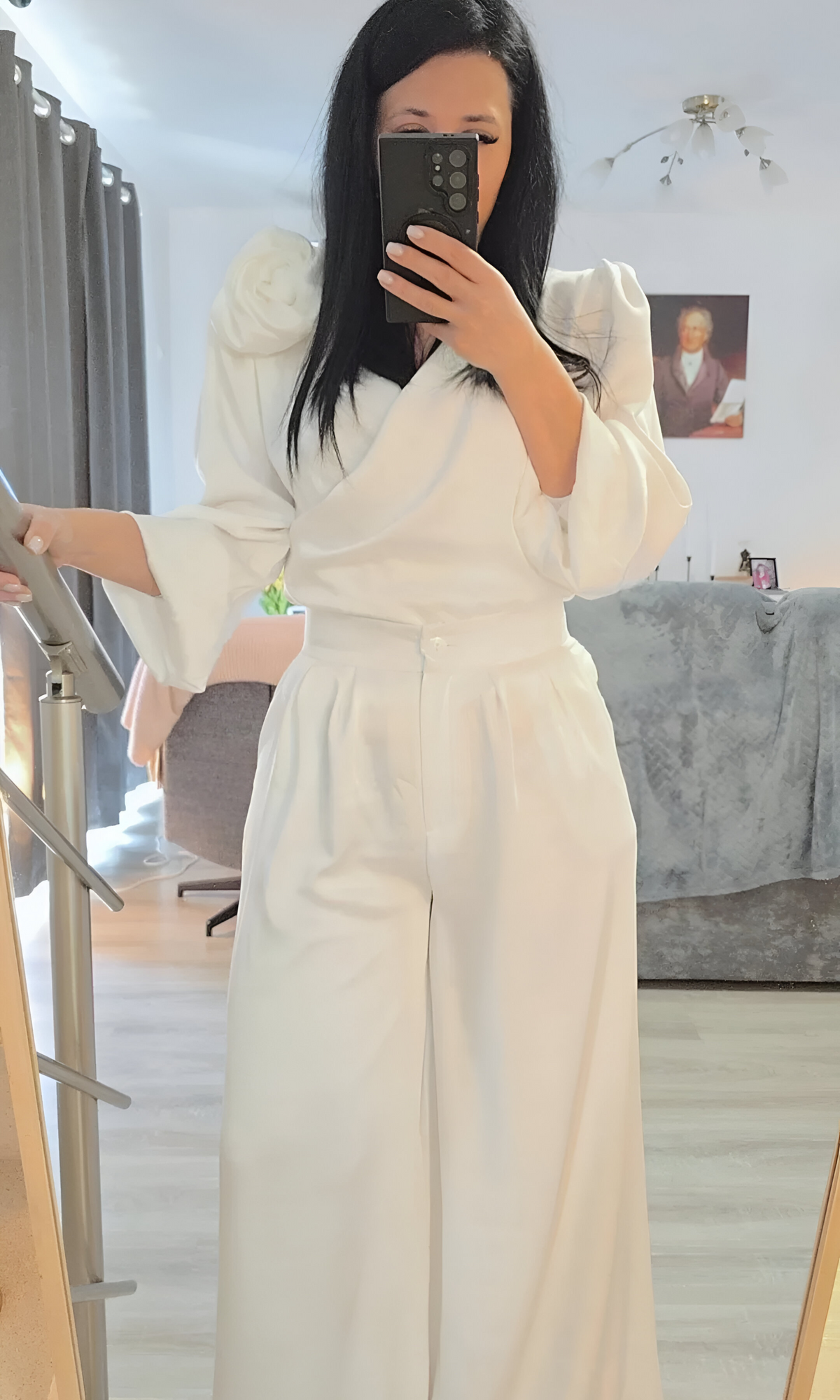 Leonie™ | Elegante Satijnen Blouse & Broek Set