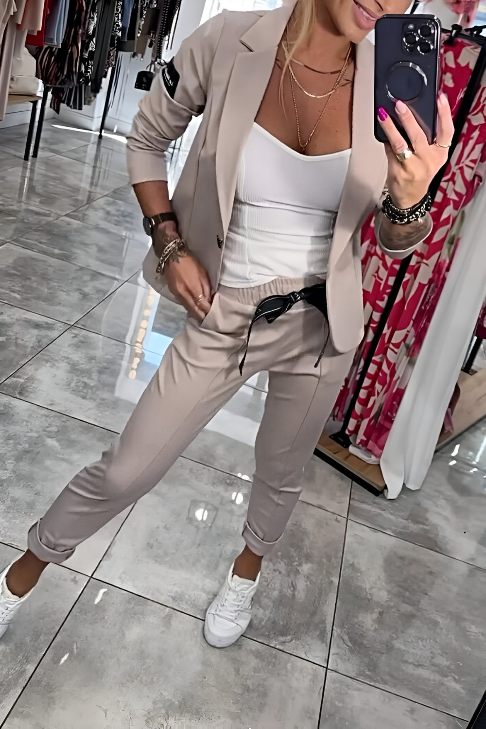 Mirella™ | Stijlvol Tweedelig Blazerpak met Broek