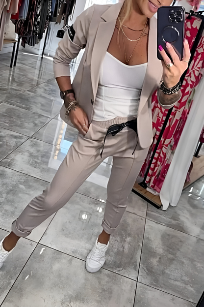 Mirella™ | Stijlvol Tweedelig Blazerpak met Broek
