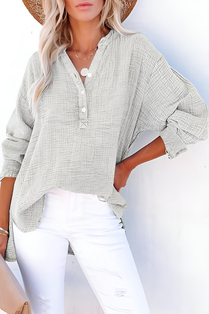 Luzia™ | Comfortabele katoenen blouse met verfijnde afwerking