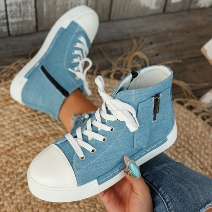 Olivia™ | Orthopedische Hoge Sneakers met spijkerstof