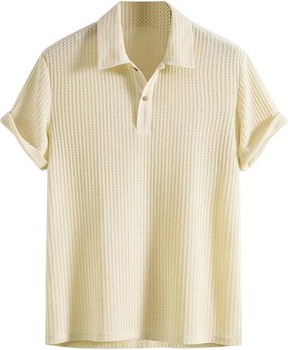 Milo™ | Casual polo met ribstructuur