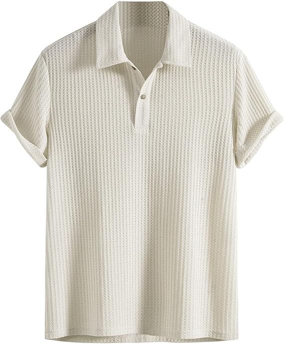 Milo™ | Casual polo met ribstructuur