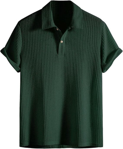 Milo™ | Casual polo met ribstructuur