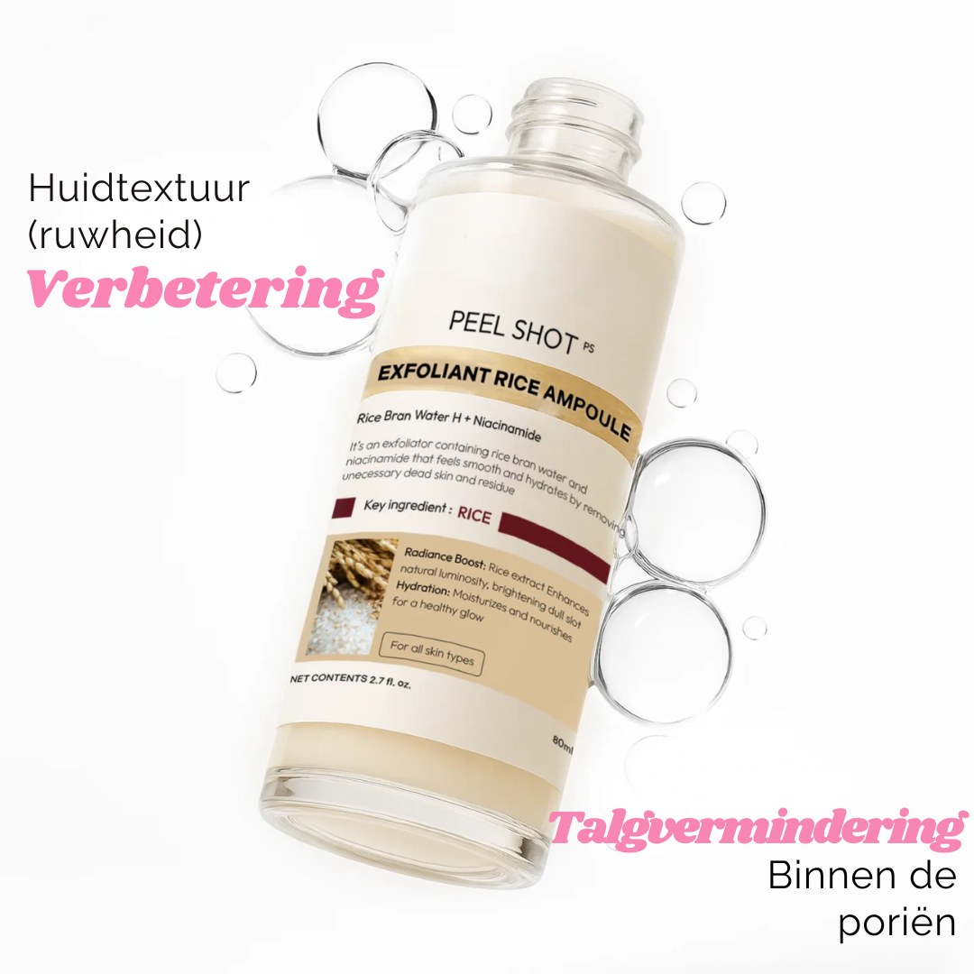 Peelshot™ | Duo Rijst Exfoliant Voor Stralende En Zuivere Huid