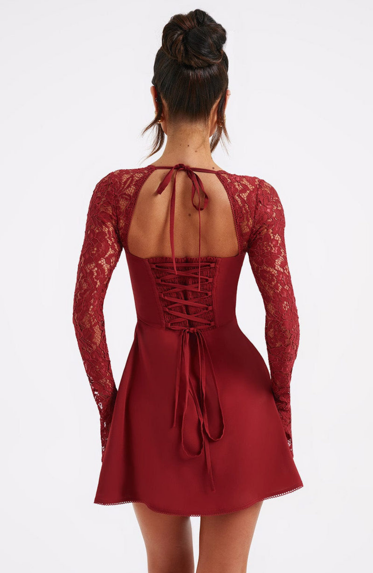 Johanna™ | Elegante Mini-jurk met Kantmouwen