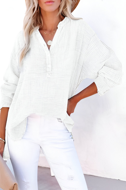 Luzia™ | Comfortabele katoenen blouse met verfijnde afwerking